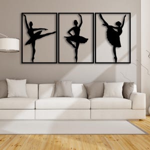 Decoração de bailarina, SVG, DXF, EPS, Png, arquivos Ai, gravura em couro, arquivo vetorial de gravura, 2d Cnc, metal, Glowforge, madeira, corte a laser