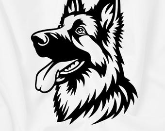 German Shepherd Dog Wolf Animal | SVG DXF EPS Png Ai Bundle File | Laser cnc wood cut | Gift for Animal Lovers