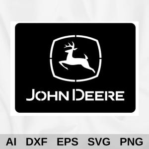 John Dere-logo dxf, eps, svg, illustrator, png-bestanden, klaar voor knippen, metaal, Crafter, knippen, bestand, voor 2D-cnc, plasma, lasergesneden, houtsnede