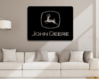 John Deere logo Cut ready vector 5 files, dxf, eps, svg, ai, png, Metal, Crafter, Cut, File, For, Cnc, Plasma, Laser cut, wood cut