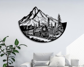 Silhouette of a Steam Train DXF, EPS, Png, Ai SVG Bundle Files, Leather Engraving, Etching Vector file, Cnc cut