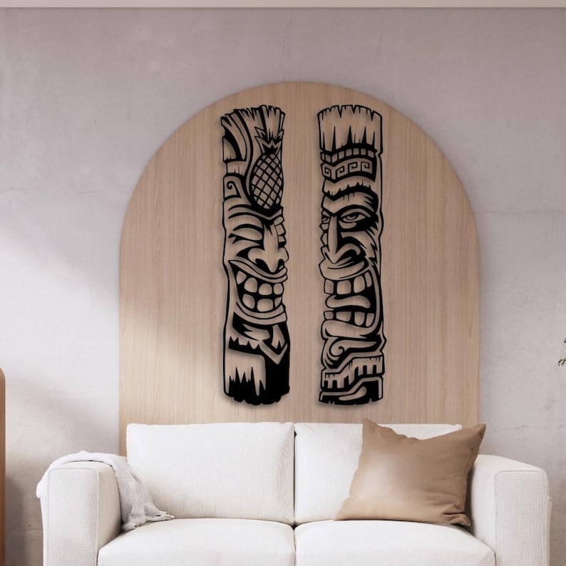 Tiki Mask Wall Art, CNC Laser Cut Files (svg, Dxf, Eps, Ai, Png) - Etsy