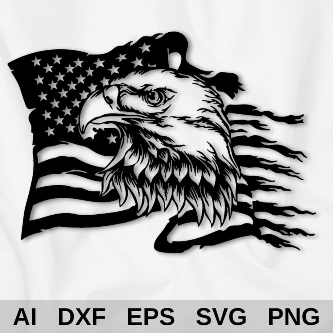 American Eagle USA Flag Metal Wall Art, CNC Laser Cut Files - Etsy