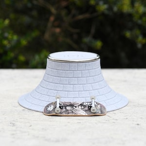 The Volcano 3 Inch Tall Version | Fingerboard Ramp with Stainless Steel Coping | 3D Printed Tech Deck Obstacle