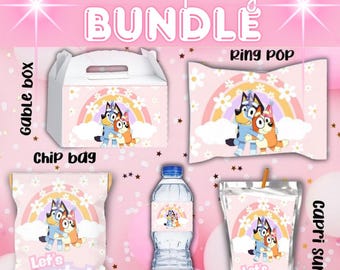 Bluey Small Party Favor Bundle DIY printable