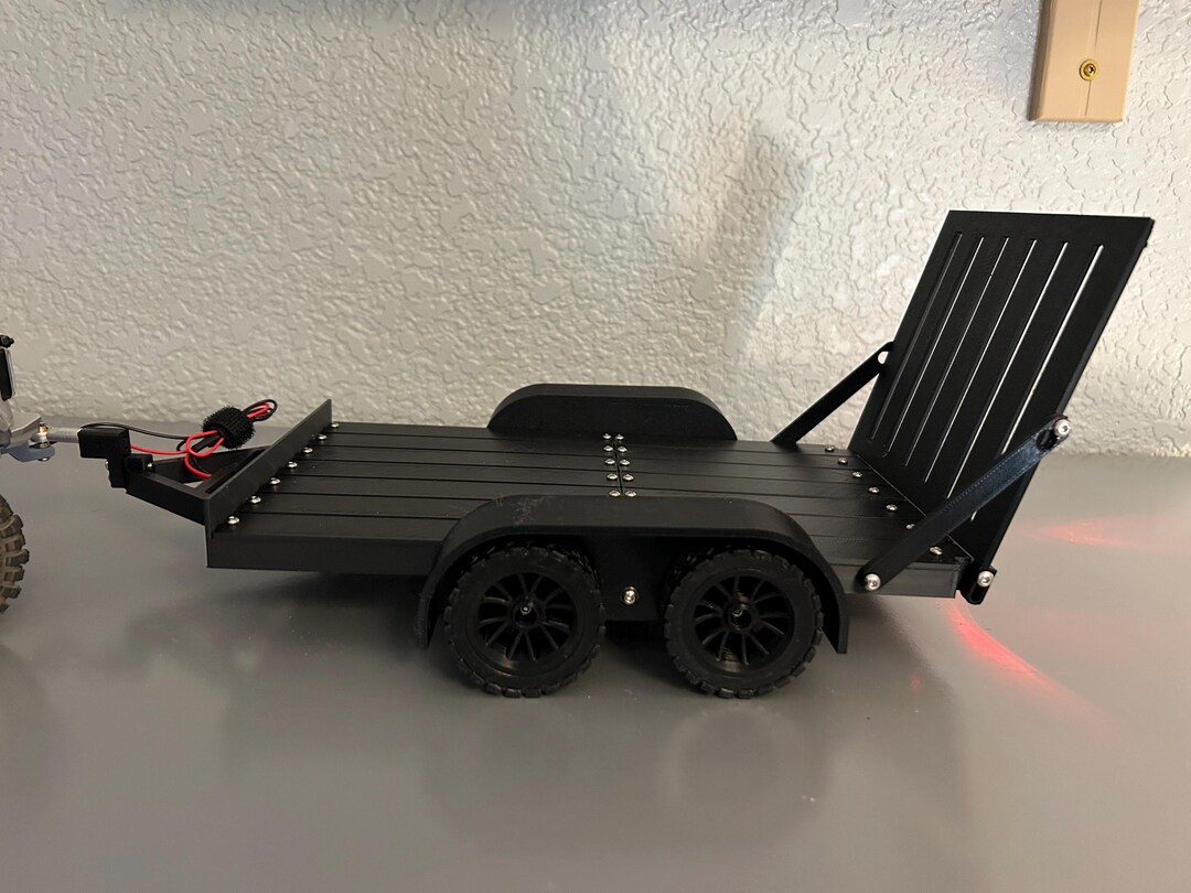 RC Trailer Plank Floor With NEW Articulating Axle. Rear Ramp, and Tail ...