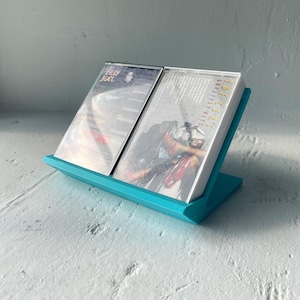 Présentoir vertical incliné à 2 emplacements pour cassettes audio
