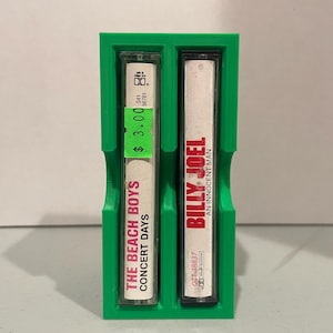 Mensola portacassette, portacassette, scaffale portaoggetti, stile retrò, può contenere 2 cassette, vari colori, versione 2