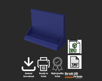 Single-Slot Cassette Tape Holder STL – Retro Display Stand – Digital Download
