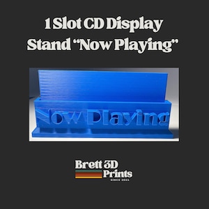 Single-Slot CD Display Stand – “Now Playing” Desk Stand – Multiple Colors