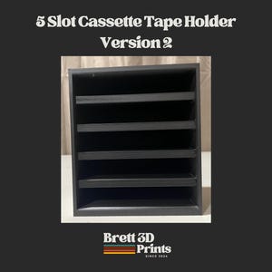 Soporte para casetes de 5 ranuras: estante apilable retro para cintas de audio