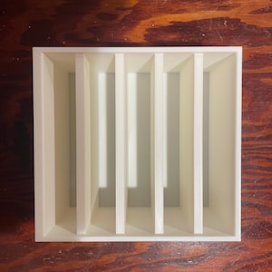 Mensola portacassette, scaffale portaoggetti, retrò, contiene 5 cassette, bianco, plastica PLA