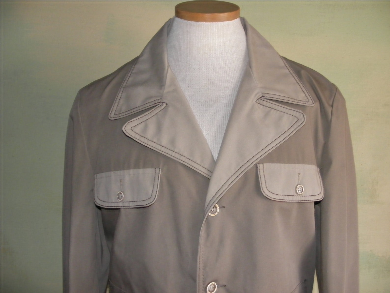 70s Sir Jac Water Resistant Mod Jacket Two Tone Khaki Top - Etsy