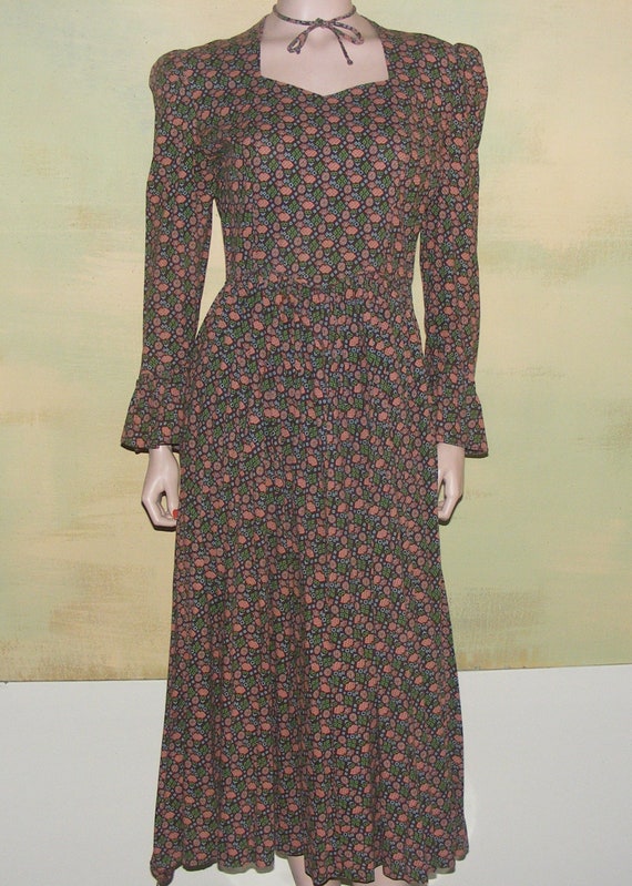 S 1940s Original Prairie Dress Georgia Kay of Cali