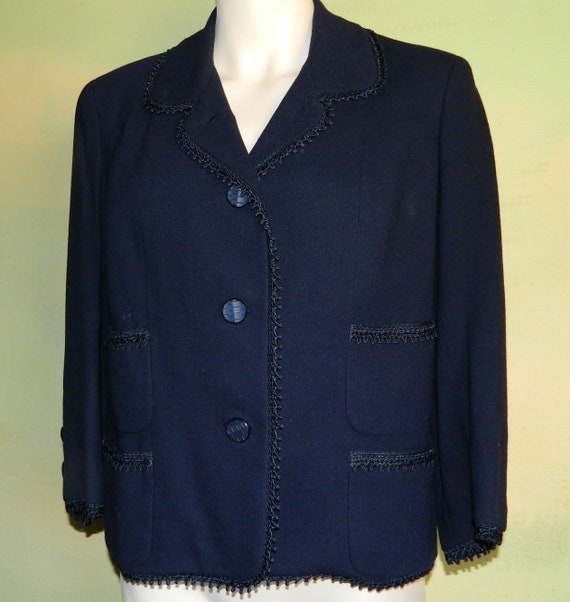 M L Petite Boxy 60s Cambrooke Exclusive Dark Navy… - image 1