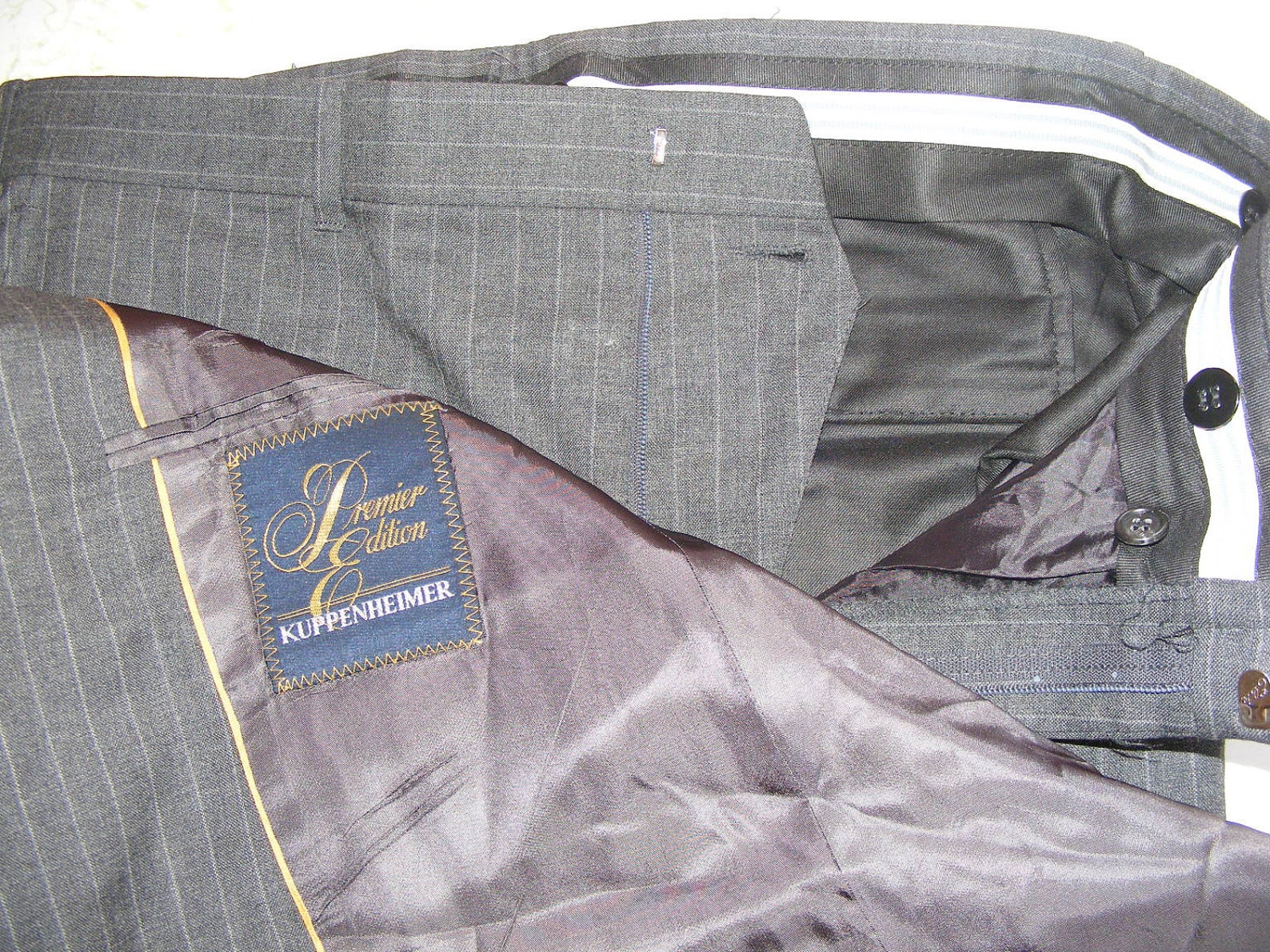 40 Vintage 80s Kuppenheimer Suit Vintage Premier Edition Gray | Etsy