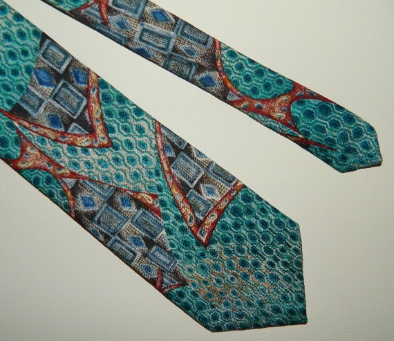 56" by 4" 60s 70s Vintage Wembley Tie Abstract Ar… - image 2