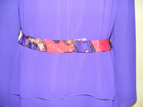 M Purple Dress Triple Tier Dress Grape Purple Cre… - image 10