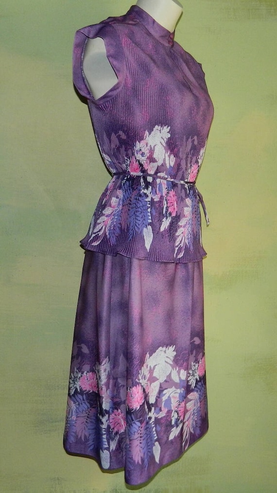 M 70s Spring Skirt Suit Purple and Lavender Ombre 