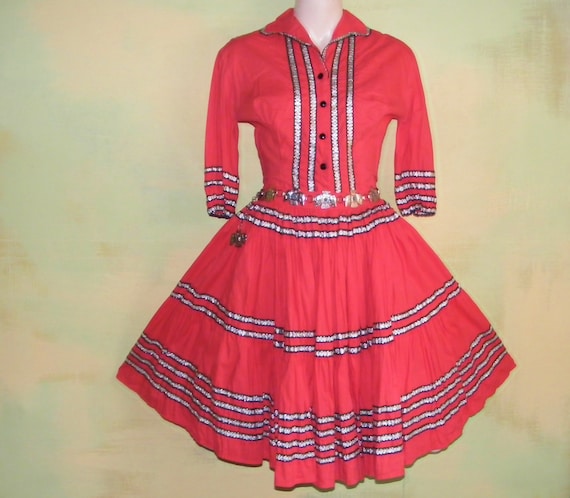 Prescott 1950s red patio set by Thunderbird Fashions Arizona