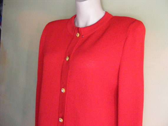 L True Red Castleberry Cardigan Sweater Gold Rhin… - image 9