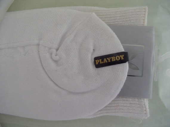 Vintage Playboy Socks Bunny Korea White Cotton Ra… - image 7