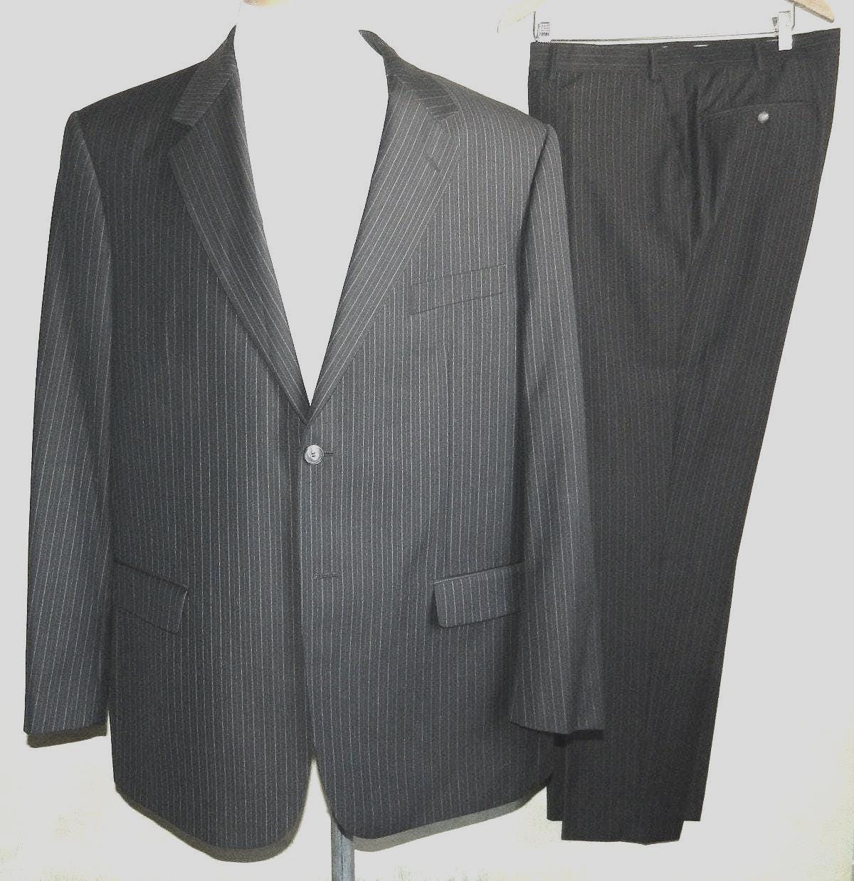 TED LAPIDUS vintageジレ ベスト LAILATOKIO Vintage Ted Lapidus Pinstripe Suit, Lanificio Cerruti Fabric (43