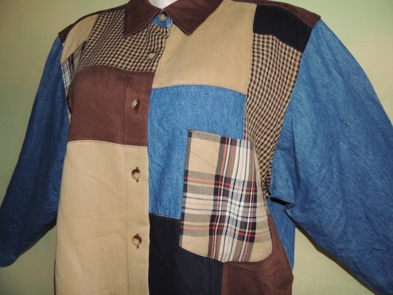 2X Vintage 80s Oversized Susan Bristol Shirt and … - image 2
