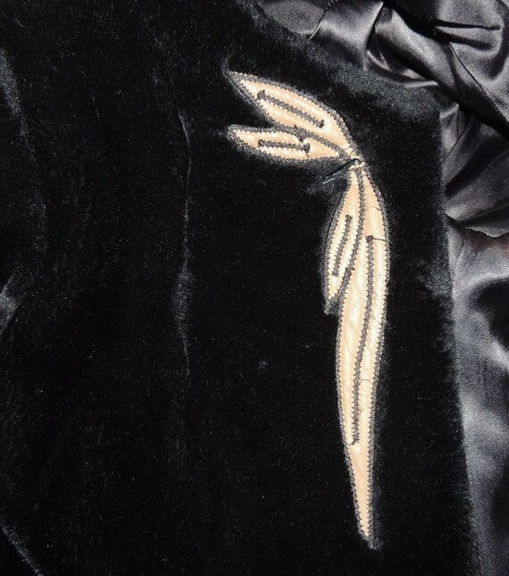S Black Vintage 80s Faux Mink Fur Coat Made in th… - image 8