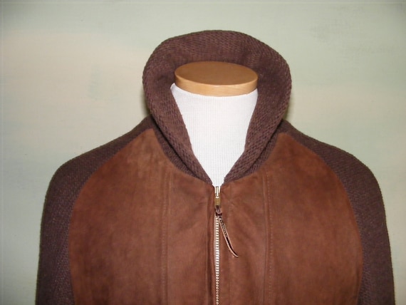 ジャケット・アウター McGREGOR SUEDE LEATHER PANEL KNIT JACKET 1950s Mcgregor Sherling Suede Jacket - Medium - Etsy