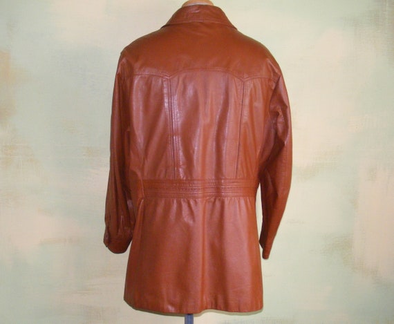 46 80s Belted Back Western Jacket Men's Field and… - image 3