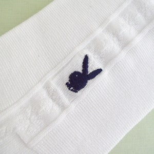 Vintage Playboy Socks Bunny Korea White Cotton Rabbit Head Design VFG