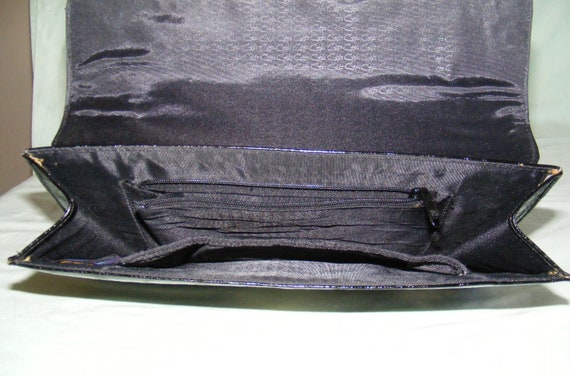 C# See Sharp Handbag Black Alligator Print Leathe… - image 8