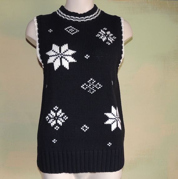M Vintage 1990s Tommy Hilfiger Snowflake Sweater … - image 1