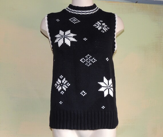 M Vintage 1990s Tommy Hilfiger Snowflake Sweater … - image 5
