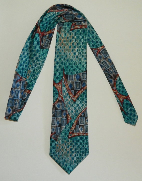 56" by 4" 60s 70s Vintage Wembley Tie Abstract Ar… - image 1