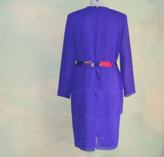 M Purple Dress Triple Tier Dress Grape Purple Cre… - image 4