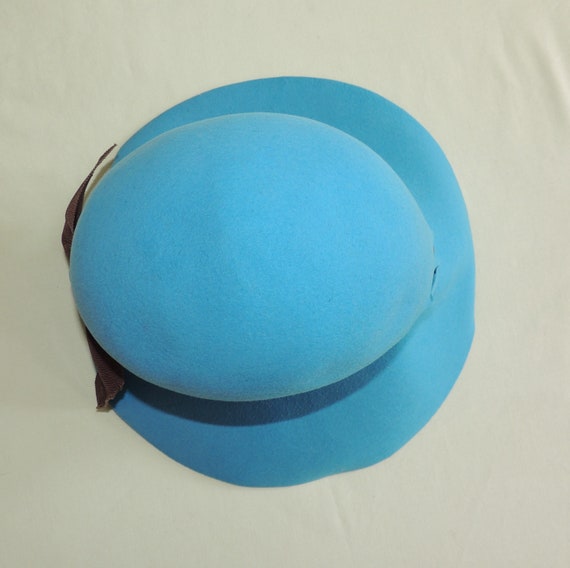 Vintage 1960s British Mod Cloche Hat Jacoll Flopp… - image 9