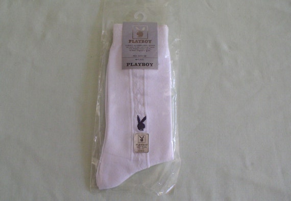 Vintage Playboy Socks Bunny Korea White Cotton Ra… - image 10