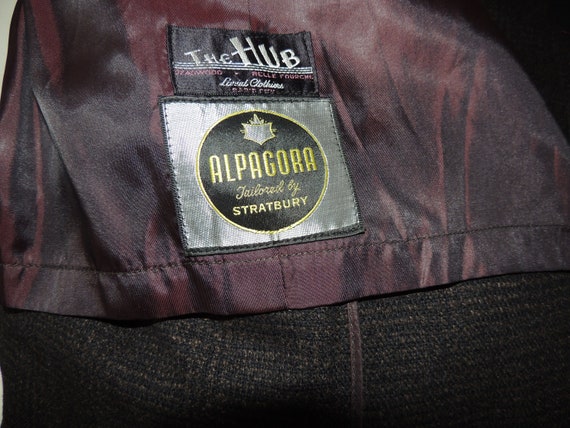 40 / 41 Vintage 50s Alpagora Wool Tweed Overcoat … - image 4
