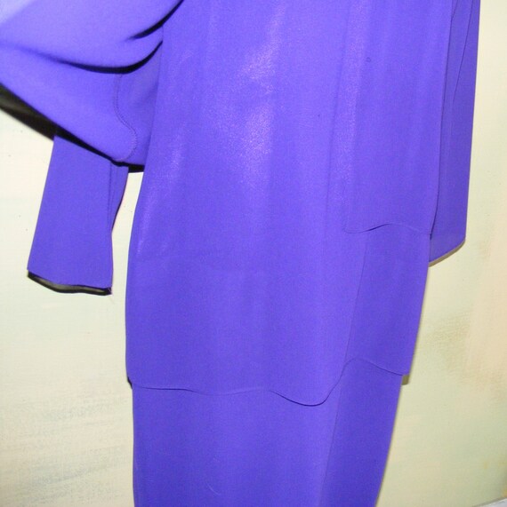 M Purple Dress Triple Tier Dress Grape Purple Cre… - image 7