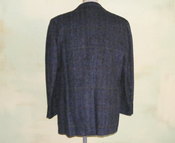 45 / 46 Vintage 70s 80s Fuzzy Tweed Sportscoat Wi… - image 7