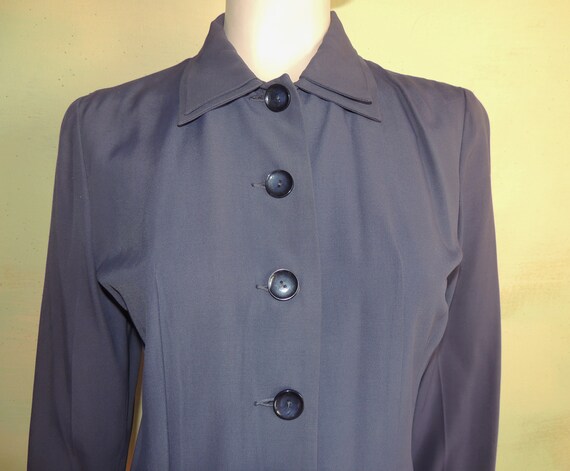 40s Dark Blue Jacket Season Maker Suit by Majesti… - image 10