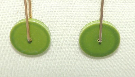 Mod 1960s Glass Wheel Earrings Twiggy Goldie Geom… - image 5