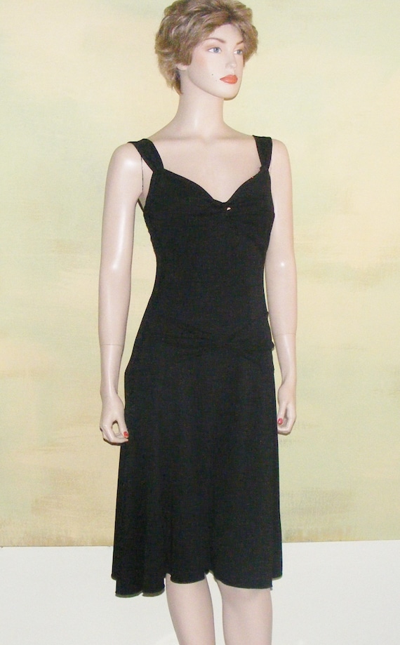 S 90s Bisou Bisou Little Black Dress Michele Bohbot Jersey | Etsy