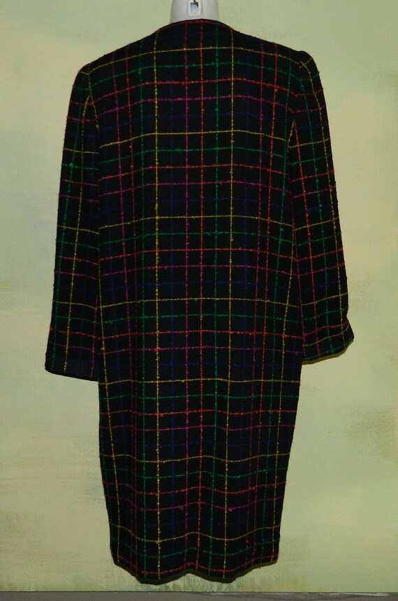 L 80s David Hayes Coat Dress Sax Fifth Avenue Slu… - image 3