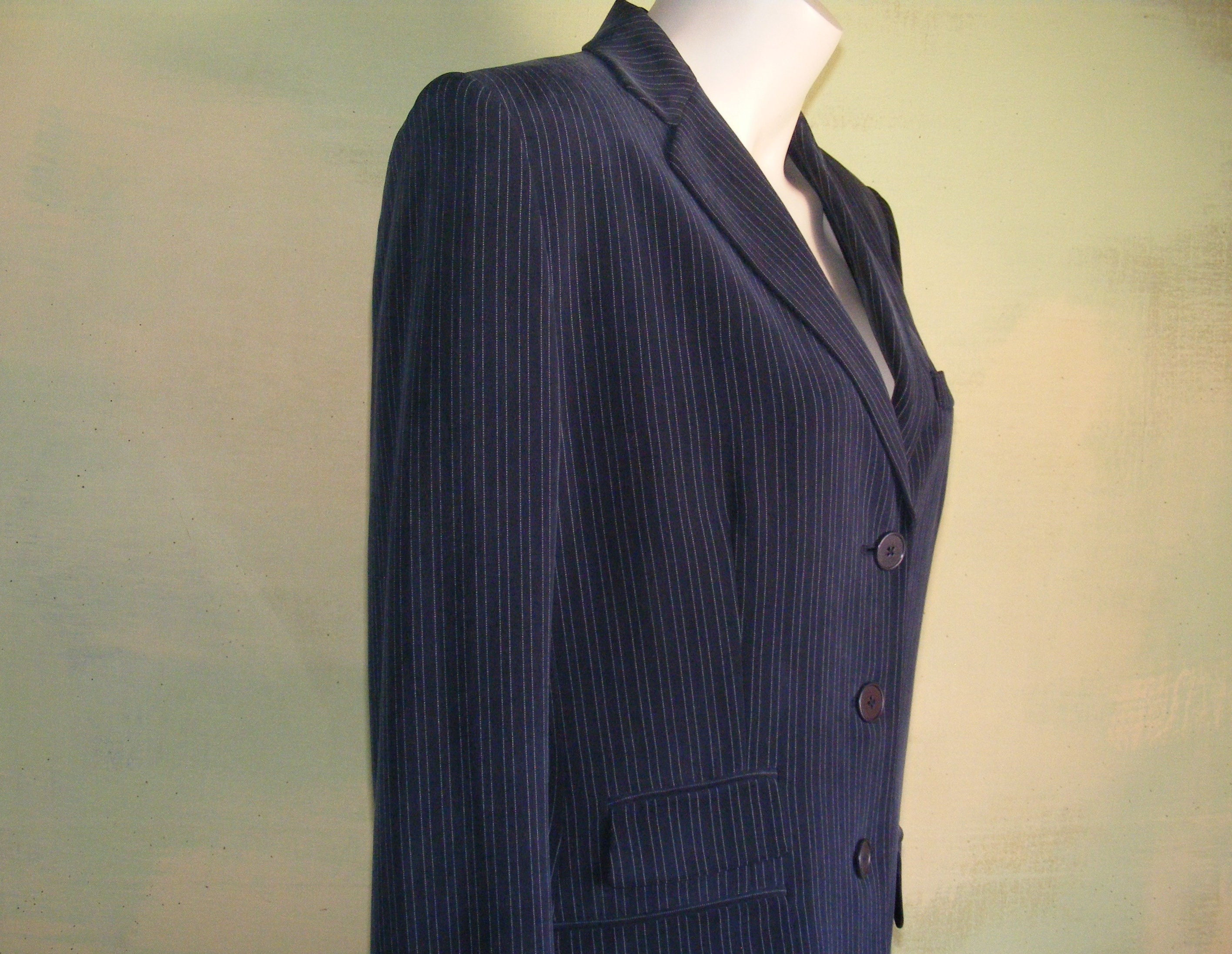 80s Vintage Ralph Lauren Women's Suit 100% Silk Charcoal - Etsy Finland