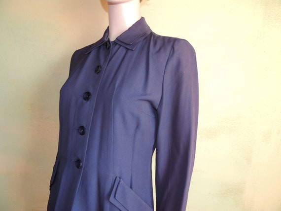 40s Dark Blue Jacket Season Maker Suit by Majesti… - image 2