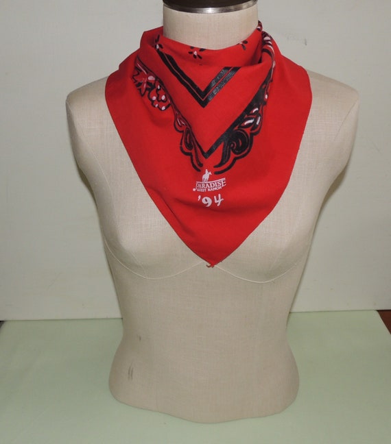 Vintage Paradise Guest Ranch Bandana Big Horn Mountai… Gem