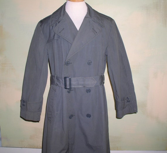 Vintage Ceiling Zero Military Trench Coat 40 Regular Double - Etsy